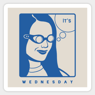 It's Wednesday my dudes for meme lovers in blue ink Sticker